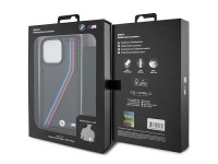 BMW M Edition Carbon Tricolor Lines & Strap case for iPhone 15 Pro Max - black BMW M Edition Carbon Tricolor Lines & Strap case for iPhone 15 Pro Max - black