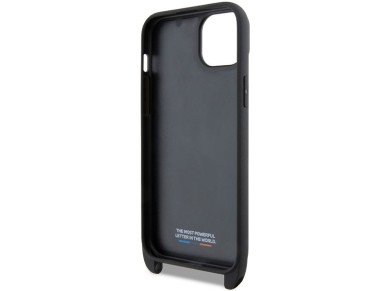 BMW M Edition Carbon Tricolor Lines & Strap case for iPhone 15 / 14 / 13 - black BMW M Edition Carbon Tricolor Lines & Strap case for iPhone 15 / 14 / 13 - black