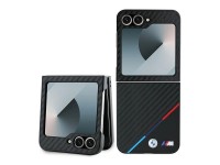 BMW Carbon Tricolor Case for Samsung Galaxy Z Flip 6 - Black
