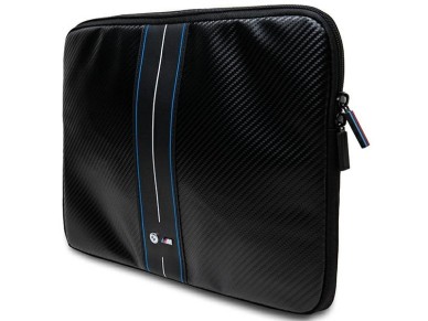 BMW Carbon & Blue Stripe sleeve for a 16" laptop - black BMW Carbon & Blue Stripe sleeve for a 16" laptop - black