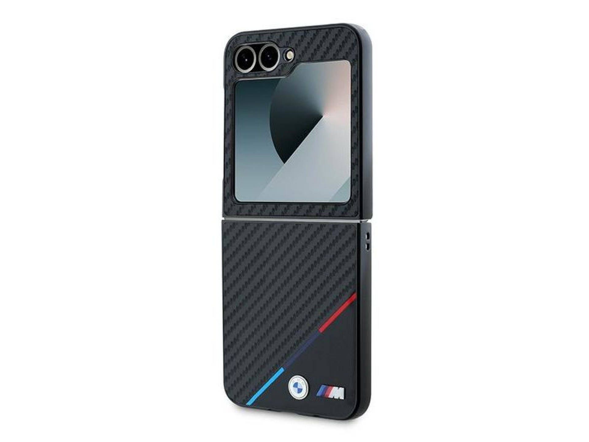 BMW Carbon Tricolor Case for Samsung Galaxy Z Flip 6 - Black