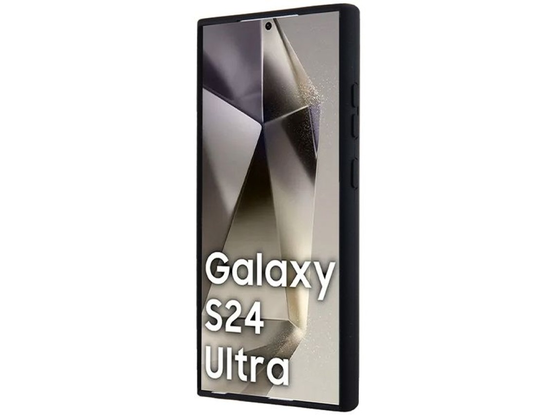 Funda de silicona con anillo estampado BMW M MagSafe para Samsung Galaxy S24 Ultra - negra