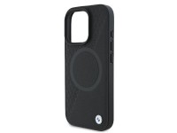 Funda BMW Signature de cuero con textura parcial y diseño circular MagSafe para iPhone 16 Pro - negr Funda BMW Signature de cuero con textura parcial y diseño circular MagSafe para iPhone 16 Pro - negr