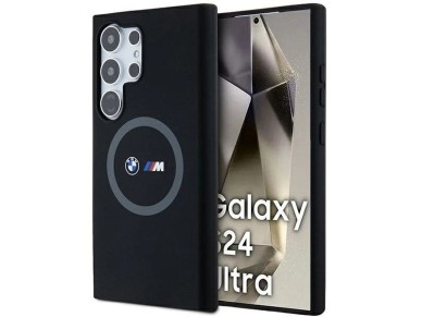 BMW M Silicone Printed Ring MagSafe case for Samsung Galaxy S24 Ultra - black BMW M Silicone Printed Ring MagSafe case for Samsung Galaxy S24 Ultra - black