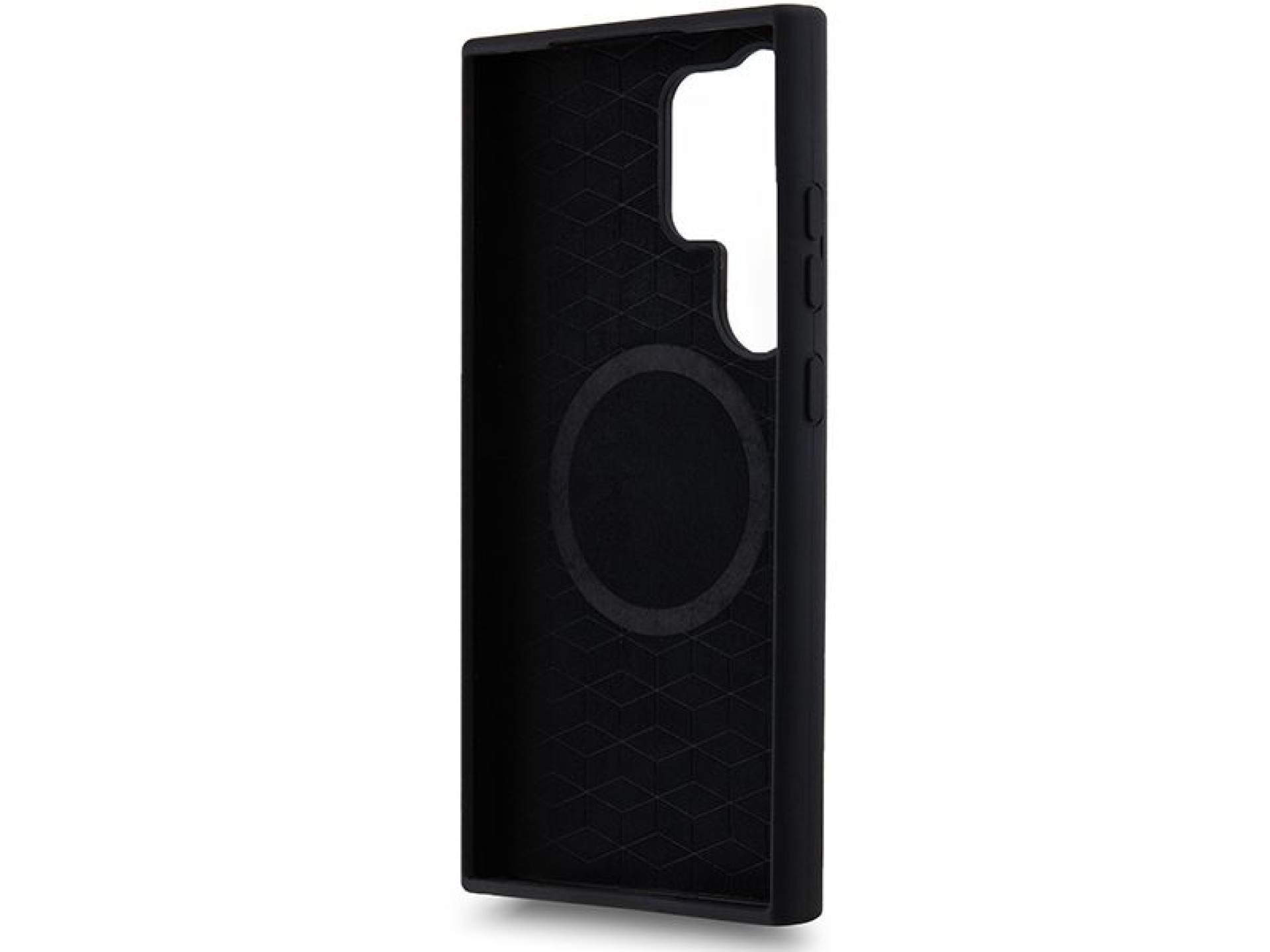 Funda de silicona con anillo estampado BMW M MagSafe para Samsung Galaxy S24 Ultra - negra