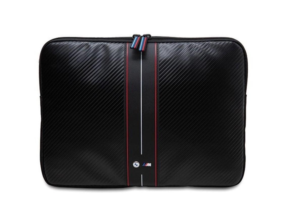 BMW Carbon & Red Stripe sleeve for a 14" laptop - black