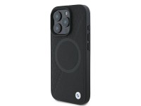Funda BMW Signature de cuero con textura parcial y diseño circular MagSafe para iPhone 16 Pro - negr Funda BMW Signature de cuero con textura parcial y diseño circular MagSafe para iPhone 16 Pro - negr