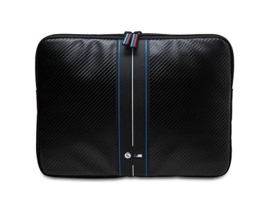 BMW Carbon & Blue Stripe sleeve for a 14" laptop - black BMW Carbon & Blue Stripe sleeve for a 14" laptop - black