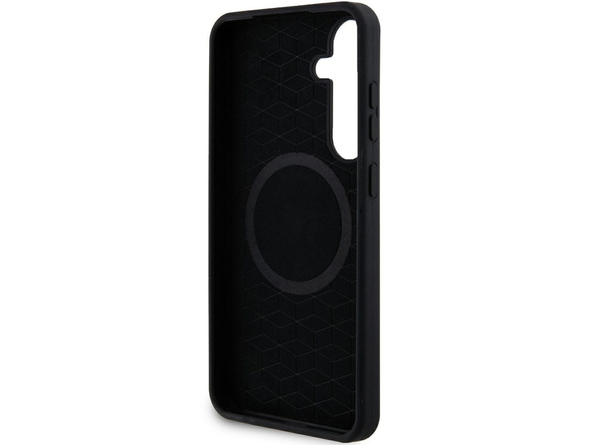 Capa MagSafe BMW M Silicone com Anel Impresso para Samsung Galaxy S24+ - preta