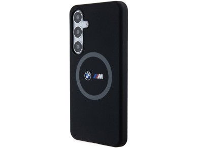 BMW M Silicone Printed Ring MagSafe case for Samsung Galaxy S24+ - black BMW M Silicone Printed Ring MagSafe case for Samsung Galaxy S24+ - black