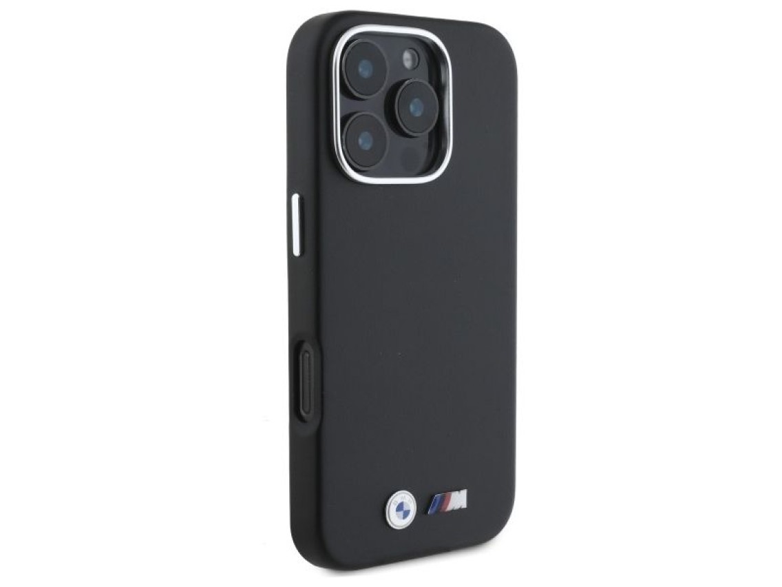 Capa MagSafe BMW M Smooth Full Wrapped Metal para iPhone 16 Pro Max - Preta
