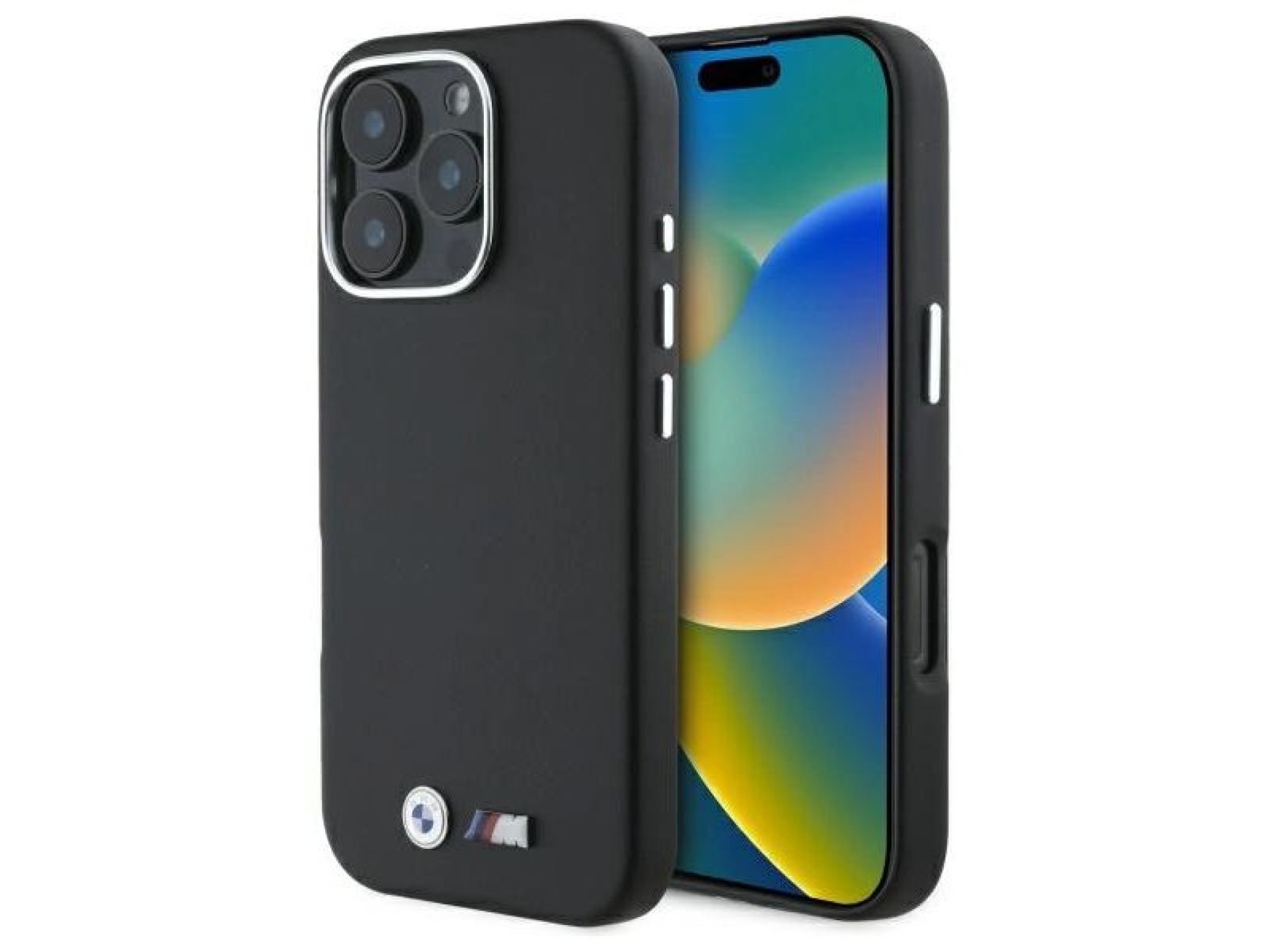 Capa MagSafe BMW M Smooth Full Wrapped Metal para iPhone 16 Pro Max - Preta