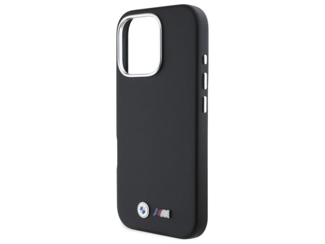 Capa MagSafe BMW M Smooth Full Wrapped Metal para iPhone 16 Pro Max - Preta