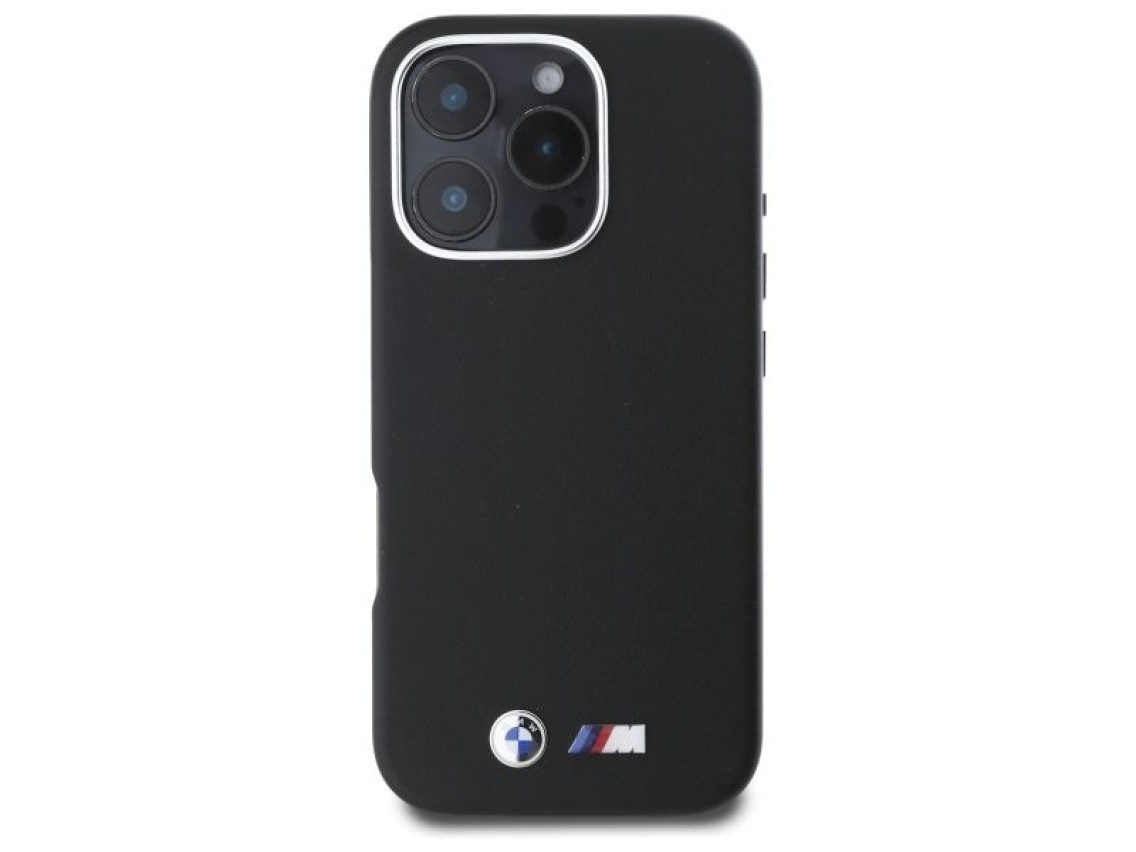 Capa MagSafe BMW M Smooth Full Wrapped Metal para iPhone 16 Pro Max - Preta