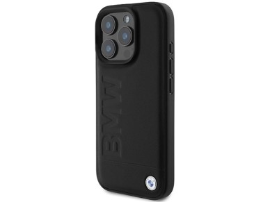 BMW Leather Hot Stamp iPhone 16 Pro Case - Black BMW Leather Hot Stamp iPhone 16 Pro Case - Black