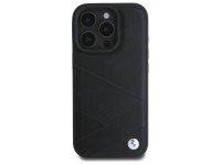 BMW Sign Leather Crossing Lines Pattern iPhone 16 Pro Max Case - Black BMW Sign Leather Crossing Lines Pattern iPhone 16 Pro Max Case - Black