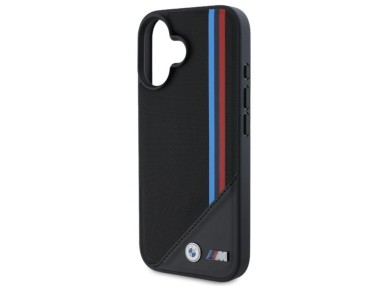BMW M Meshed Tricolor Stripes MagSafe case for iPhone 16 - black