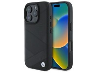 BMW Sign Leather Crossing Lines Pattern iPhone 16 Pro Max Case - Black BMW Sign Leather Crossing Lines Pattern iPhone 16 Pro Max Case - Black