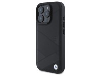 BMW Sign Leather Crossing Lines Pattern iPhone 16 Pro Max Case - Black BMW Sign Leather Crossing Lines Pattern iPhone 16 Pro Max Case - Black