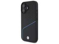 Capa para iPhone 16 com MagSafe, textura em couro e logo da BMW - Preta Capa para iPhone 16 com MagSafe, textura em couro e logo da BMW - Preta
