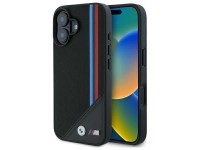 BMW M Meshed Tricolor Stripes MagSafe case for iPhone 16 - black