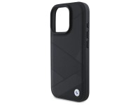 BMW Sign Leather Crossing Lines Pattern iPhone 16 Pro Max Case - Black BMW Sign Leather Crossing Lines Pattern iPhone 16 Pro Max Case - Black