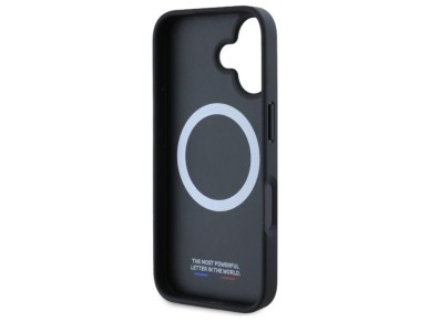 BMW M Meshed Tricolor Stripes MagSafe case for iPhone 16 - black