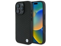 Capa MagSafe para iPhone 16 Pro em couro com logotipo BMW em metal cravejado de diamantes - Preta Capa MagSafe para iPhone 16 Pro em couro com logotipo BMW em metal cravejado de diamantes - Preta