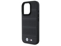 Funda BMW M con perforaciones y costuras para iPhone 16 Pro Max - negra Funda BMW M con perforaciones y costuras para iPhone 16 Pro Max - negra