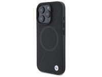 BMW Sign Leather Half Textured And Circle MagSafe case for iPhone 16 Pro Max - black BMW Sign Leather Half Textured And Circle MagSafe case for iPhone 16 Pro Max - black