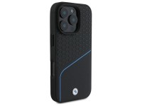 Funda MagSafe BMW con textura de cuero y líneas para iPhone 16 Pro Max - Negra Funda MagSafe BMW con textura de cuero y líneas para iPhone 16 Pro Max - Negra