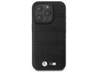 Funda BMW M con perforaciones y costuras para iPhone 16 Pro Max - negra Funda BMW M con perforaciones y costuras para iPhone 16 Pro Max - negra
