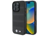 Funda BMW M con perforaciones y costuras para iPhone 16 Pro Max - negra Funda BMW M con perforaciones y costuras para iPhone 16 Pro Max - negra