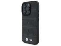 Funda BMW M con perforaciones y costuras para iPhone 16 Pro Max - negra Funda BMW M con perforaciones y costuras para iPhone 16 Pro Max - negra