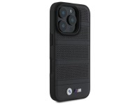 Funda BMW M con perforaciones y costuras para iPhone 16 Pro Max - negra Funda BMW M con perforaciones y costuras para iPhone 16 Pro Max - negra