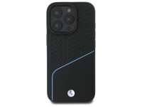 Funda MagSafe BMW con textura de cuero y líneas para iPhone 16 Pro Max - Negra Funda MagSafe BMW con textura de cuero y líneas para iPhone 16 Pro Max - Negra