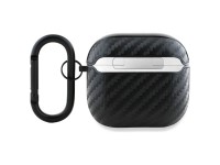 BMW BMA4CMPUCA Capa para AirPods 4 preta/preta em PU Carbono Coleção M BMW BMA4CMPUCA Capa para AirPods 4 preta/preta em PU Carbono Coleção M