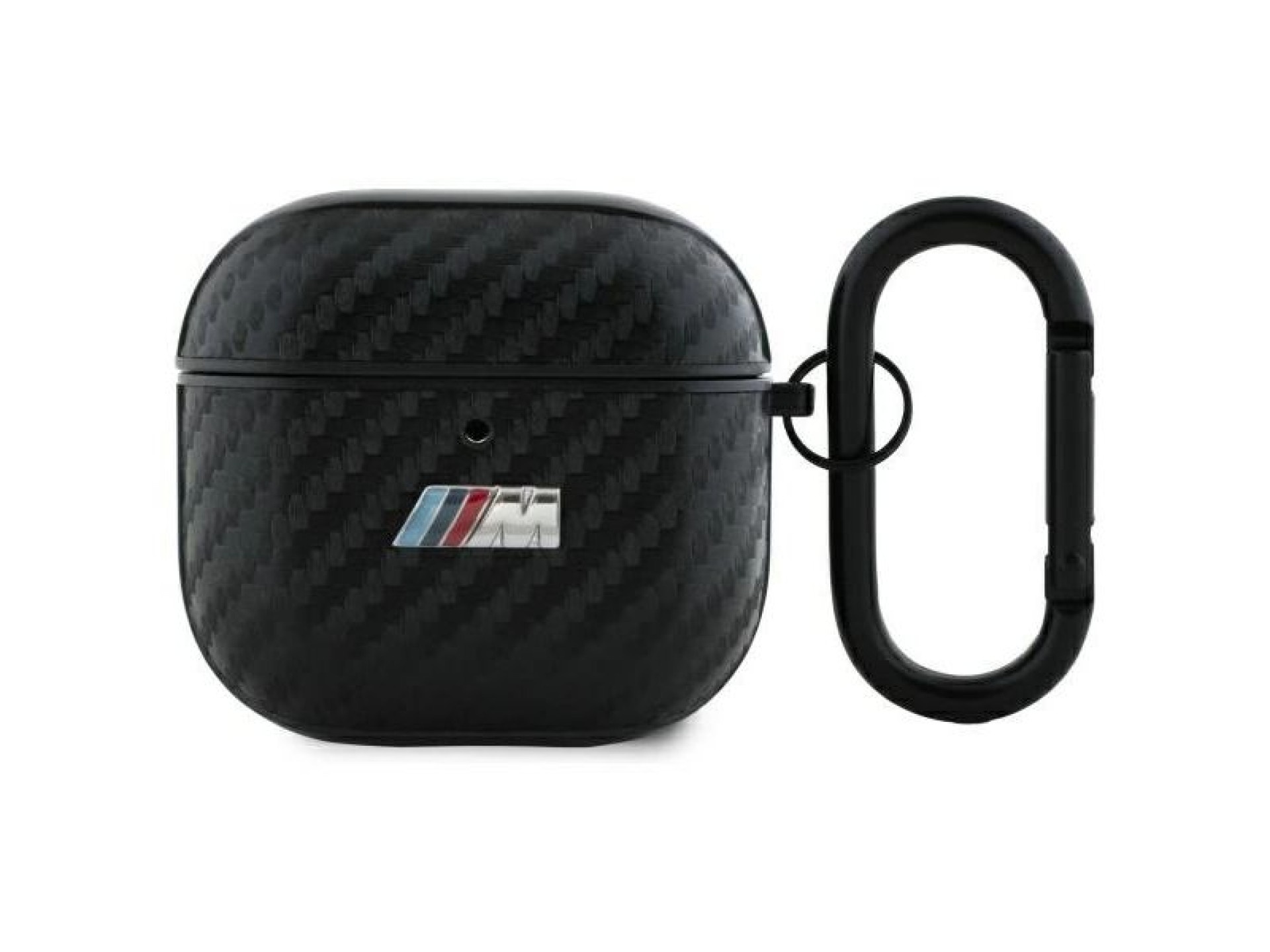 BMW BMA4CMPUCA Capa para AirPods 4 preta/preta em PU Carbono Coleção M
