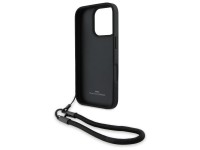 BMW Signature Leather Wordmark Cord Case for iPhone 16 Pro Max - Black BMW Signature Leather Wordmark Cord Case for iPhone 16 Pro Max - Black