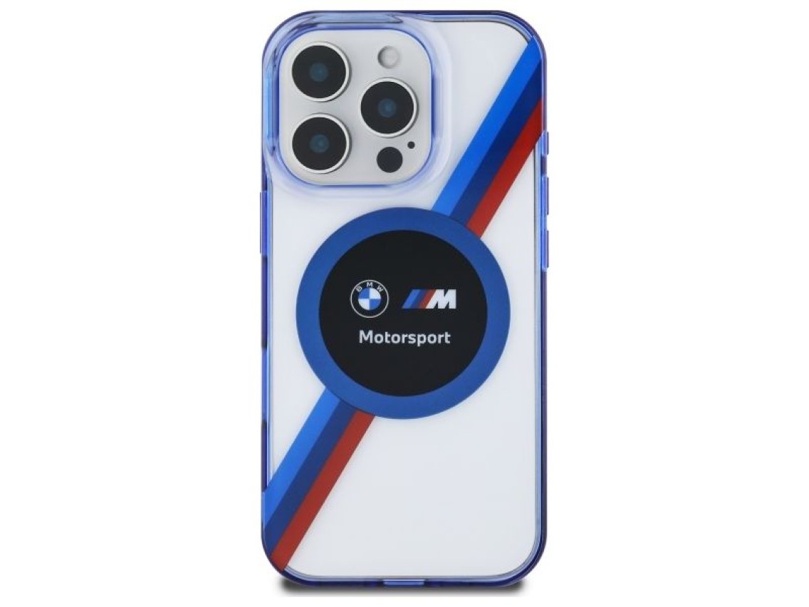 BMW BMHMP16X23HTPUT iPhone 16 Pro Max 6.9" funda rígida transparente Motosport IML Circle MagSafe