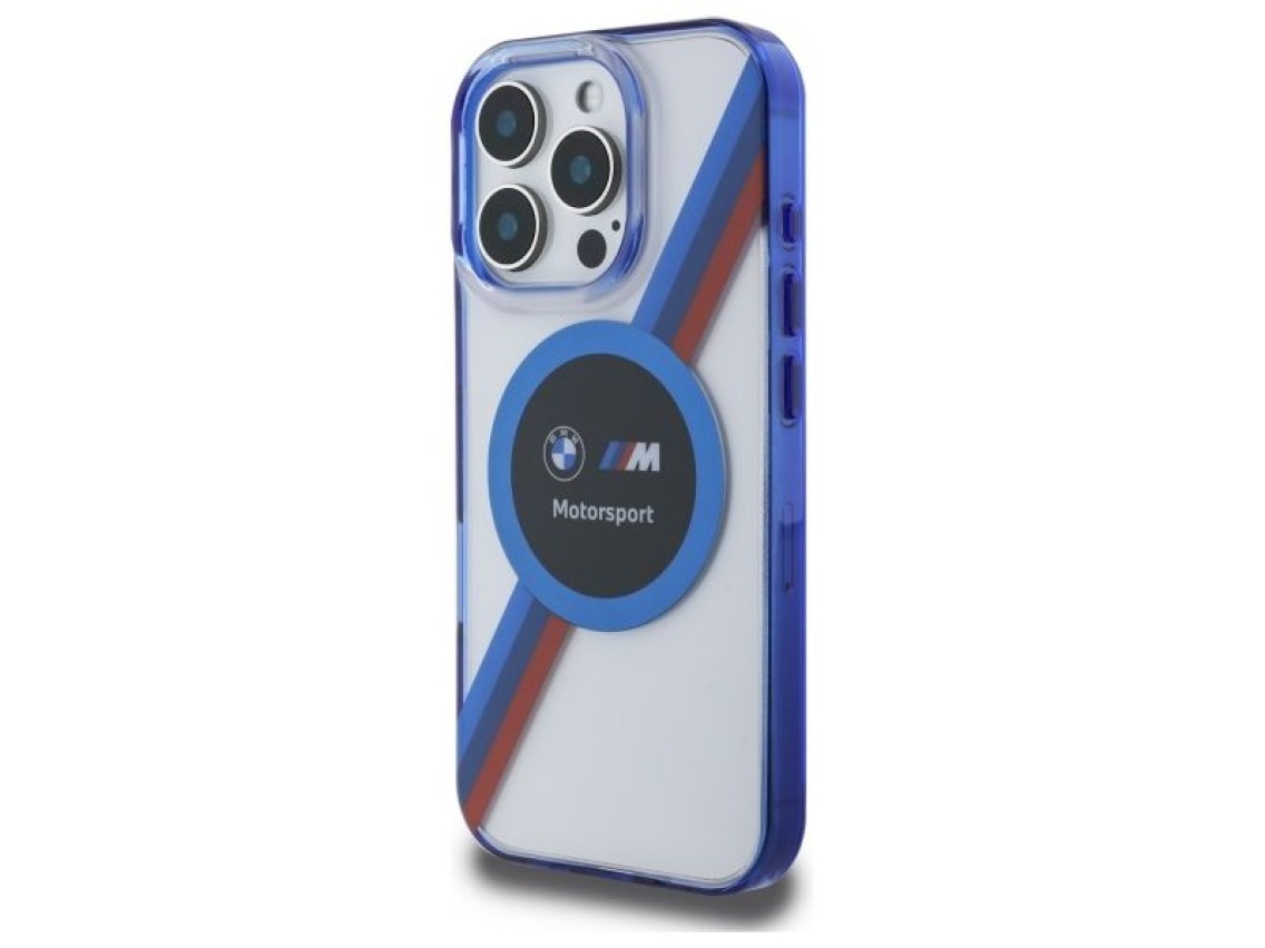 BMW BMHMP16X23HTPUT iPhone 16 Pro Max 6.9" funda rígida transparente Motosport IML Circle MagSafe