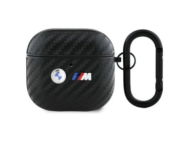 BMW Carbon Double Metal Logo Case for AirPods 4 - Black BMW Carbon Double Metal Logo Case for AirPods 4 - Black