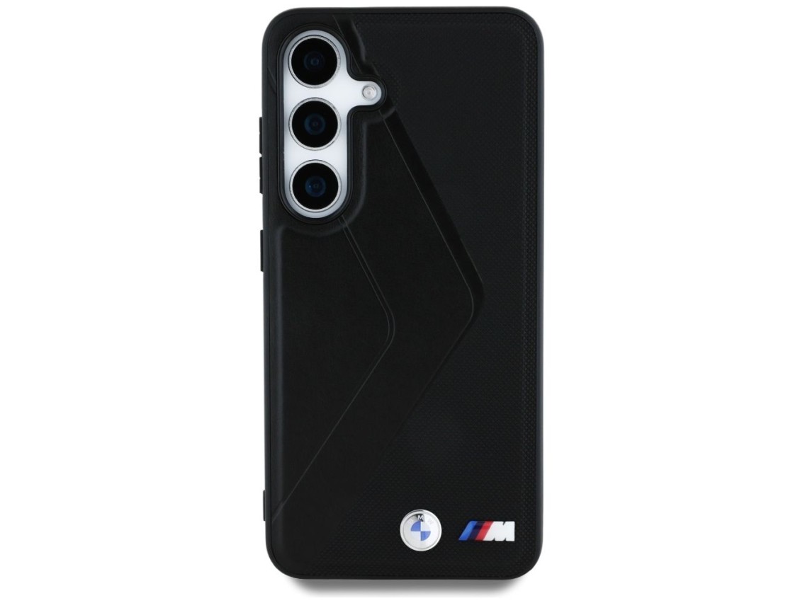 Capa MagSafe BMW Leather Oversized Stripes para Samsung Galaxy S25 - preta