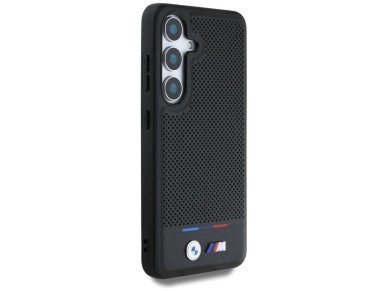 BMW Leather Tricolor Stripe MagSafe Case for Samsung Galaxy S25 - Black BMW Leather Tricolor Stripe MagSafe Case for Samsung Galaxy S25 - Black