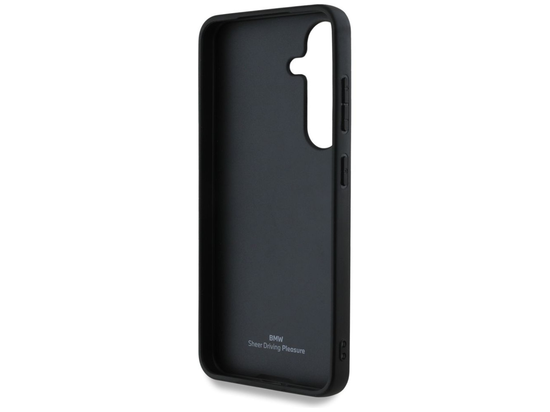 BMW Leather Big Wordmark Case for Samsung Galaxy S25+ - Black