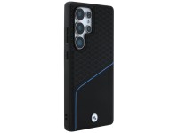 Funda BMW MagSafe de cuero texturizado y liso para Samsung Galaxy S25 Ultra - negra