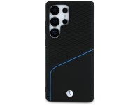 Funda BMW MagSafe de cuero texturizado y liso para Samsung Galaxy S25 Ultra - negra
