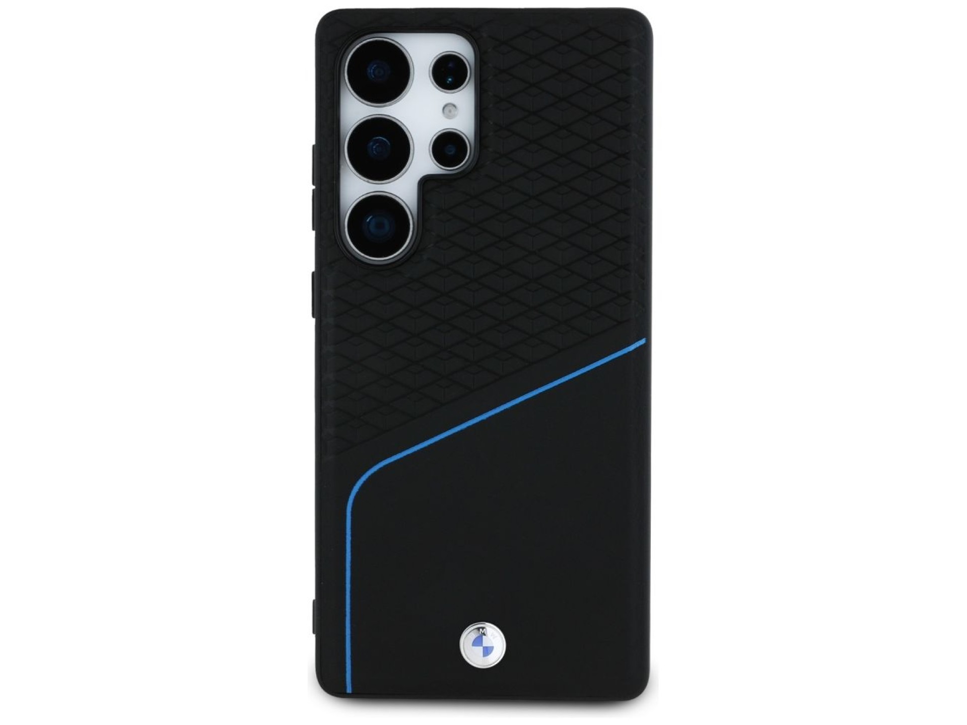 Funda BMW MagSafe de cuero texturizado y liso para Samsung Galaxy S25 Ultra - negra