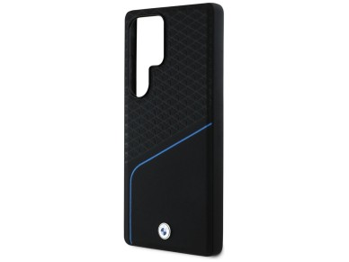 Funda BMW MagSafe de cuero texturizado y liso para Samsung Galaxy S25 Ultra - negra