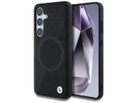 BMW Leather Half Textured MagSafe Case for Samsung Galaxy S25 - Black
